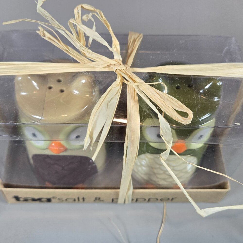 🦉 Tag Owl Salt & Pepper Shakers Set 🦉 - Picture 2 of 3